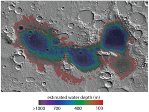 Mars topographic map