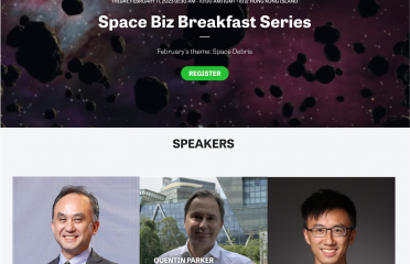 Prof. Parker invited as speaker at OASA’s upcoming SpaceBiz Breakfast on space debris