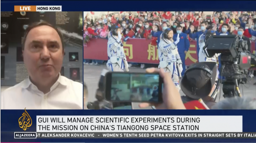 《半島電視台》：桂海潮將在中國天宮空間站任務中管理科學實驗